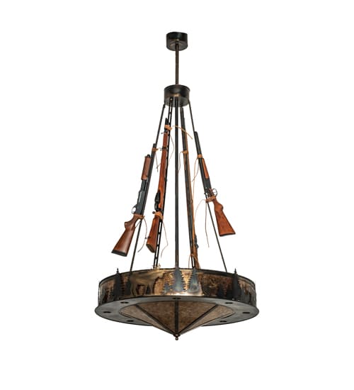 8 Light 48" Wide Abstract Pendant