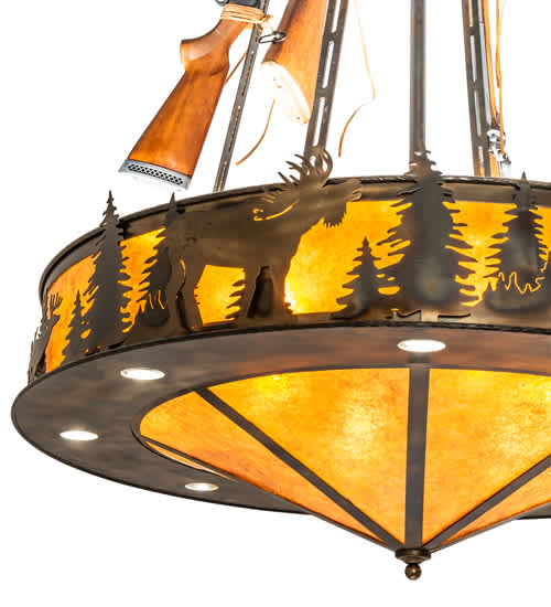 8 Light 48" Wide Abstract Pendant