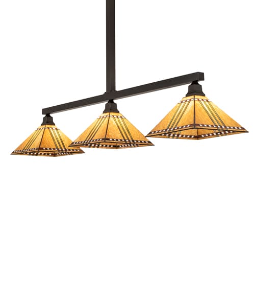 3 Light 62" Wide Linear Pendant