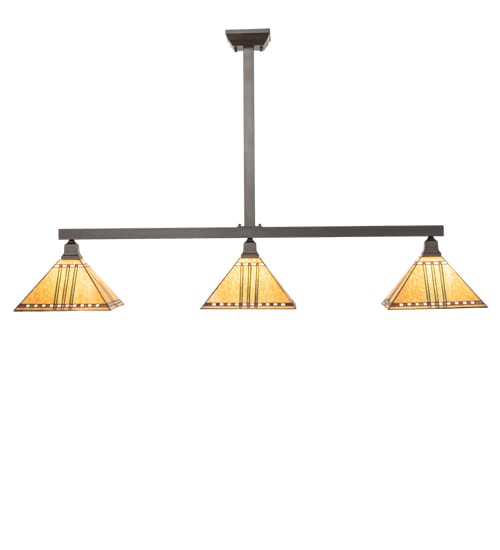 3 Light 62" Wide Linear Pendant