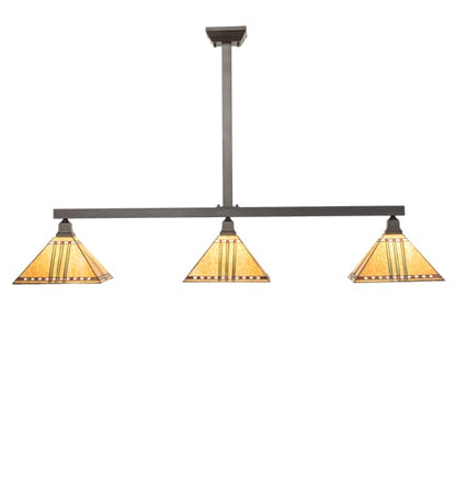 3 Light 62" Wide Linear Pendant