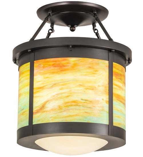Arts and Crafts 4 Light 20" Wide Semi-Flush Ceiling Fixture