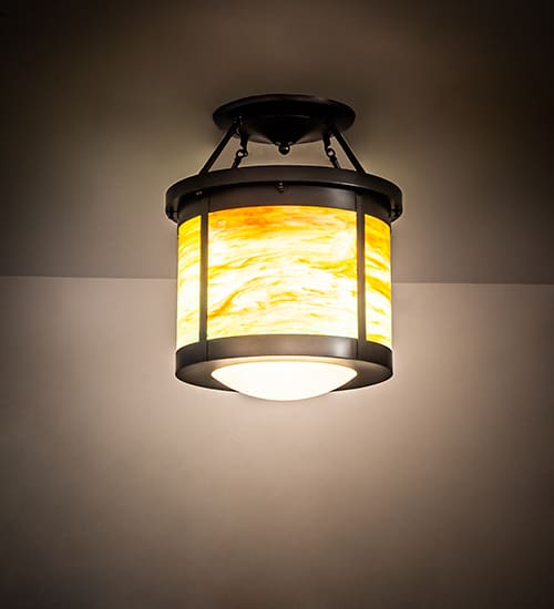 Arts and Crafts 4 Light 20" Wide Semi-Flush Ceiling Fixture