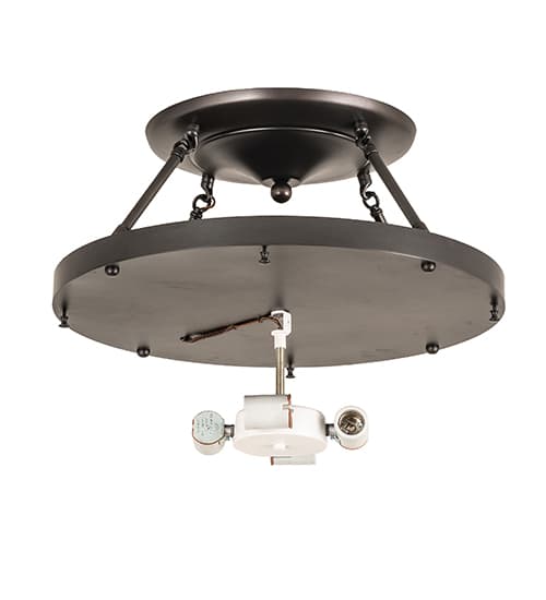 Arts and Crafts 4 Light 20" Wide Semi-Flush Ceiling Fixture