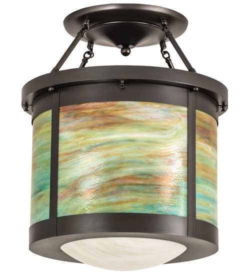 Arts and Crafts 4 Light 20" Wide Semi-Flush Ceiling Fixture
