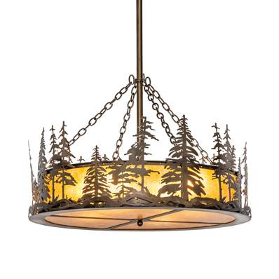 4 Light 36" Wide Pendant