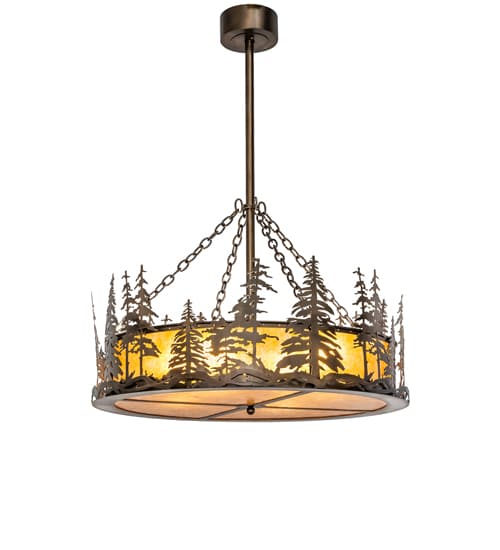 4 Light 36" Wide Pendant