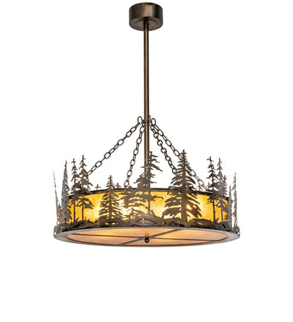 4 Light 36" Wide Pendant