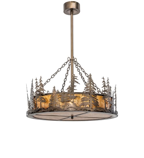 4 Light 36" Wide Pendant
