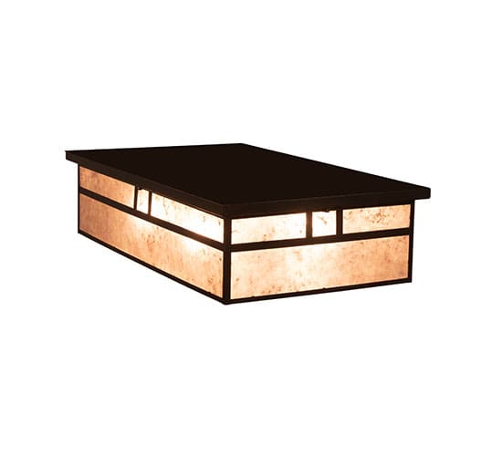 Hyde Park Double Bar Mission 4 Light 36" Wide Flush Mount Ceiling Fixture