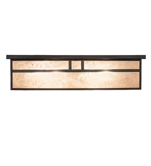 Hyde Park Double Bar Mission 4 Light 36" Wide Flush Mount Ceiling Fixture