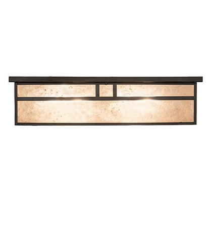 Hyde Park Double Bar Mission 4 Light 36" Wide Flush Mount Ceiling Fixture