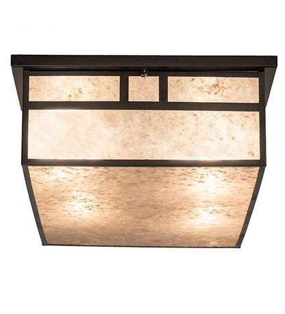 Hyde Park Double Bar Mission 4 Light 36" Wide Flush Mount Ceiling Fixture