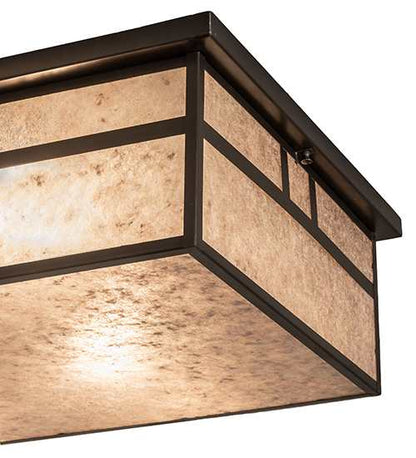 Hyde Park Double Bar Mission 4 Light 36" Wide Flush Mount Ceiling Fixture