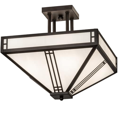 Prairie Loft 4 Light 9" Wide Semi-Flush Ceiling Fixture