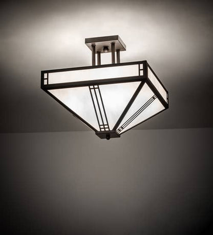 Prairie Loft 4 Light 9" Wide Semi-Flush Ceiling Fixture
