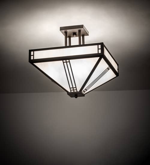 Prairie Loft 4 Light 9" Wide Semi-Flush Ceiling Fixture