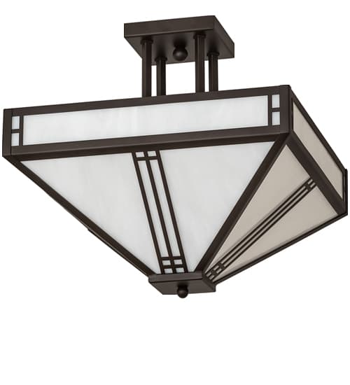 Prairie Loft 4 Light 9" Wide Semi-Flush Ceiling Fixture