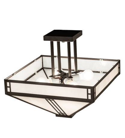 Prairie Loft 4 Light 9" Wide Semi-Flush Ceiling Fixture