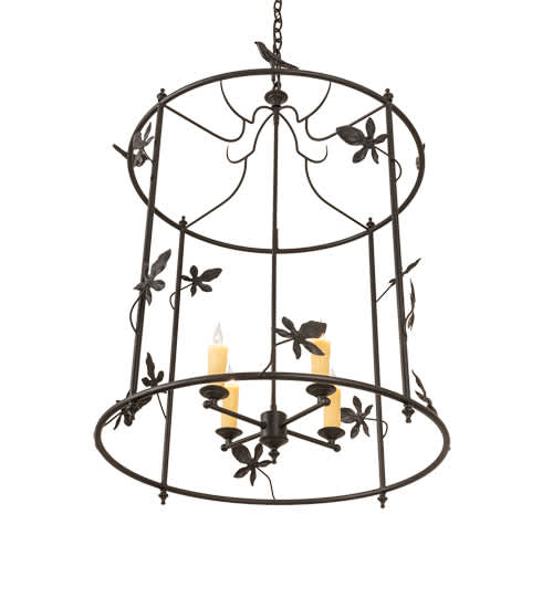 4 Light 25" Wide Taper Candle Pendant