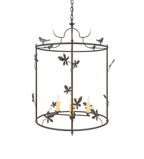4 Light 25" Wide Taper Candle Pendant
