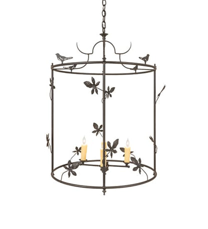 4 Light 25" Wide Taper Candle Pendant