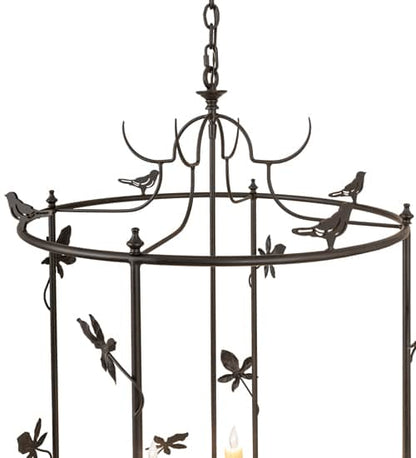4 Light 25" Wide Taper Candle Pendant
