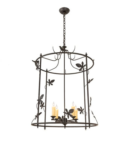 4 Light 25" Wide Taper Candle Pendant