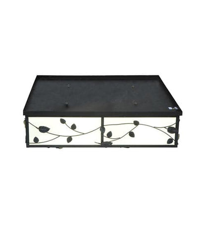 Ivy 8 Light 51" Wide Flush Mount Square Ceiling Fixture - Textured Black Finish - Medium Bulb Base