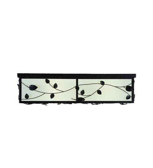 Ivy 8 Light 51" Wide Flush Mount Square Ceiling Fixture - Textured Black Finish - Medium Bulb Base