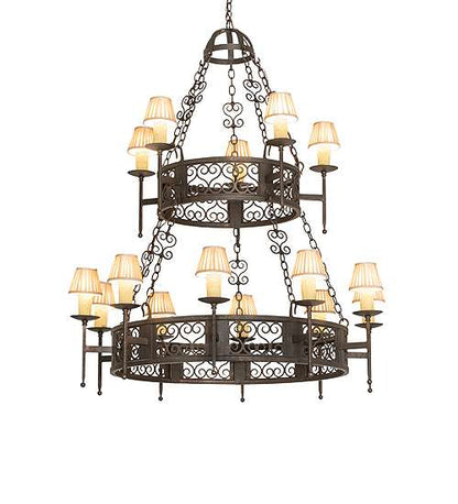 Toscano 15 Light 48" Wide Ring Chandelier