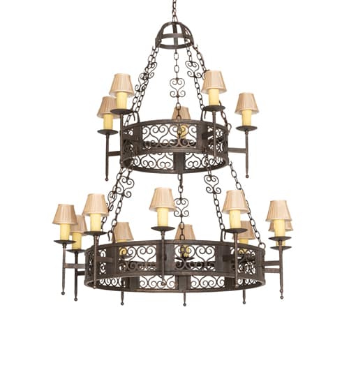 Toscano 15 Light 48" Wide Ring Chandelier