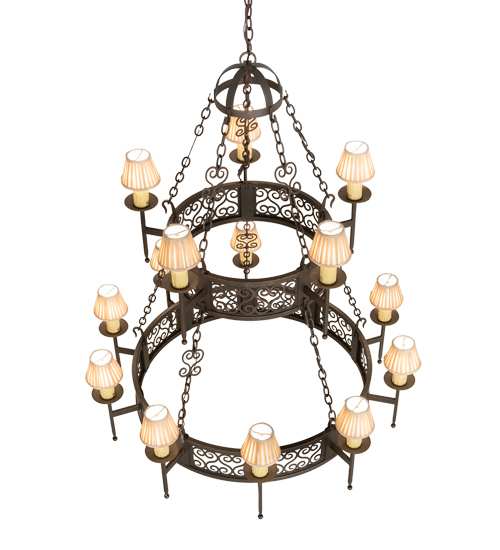 Toscano 15 Light 48" Wide Ring Chandelier