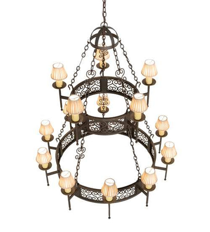 Toscano 15 Light 48" Wide Ring Chandelier
