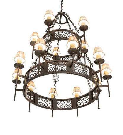 Toscano 15 Light 48" Wide Ring Chandelier