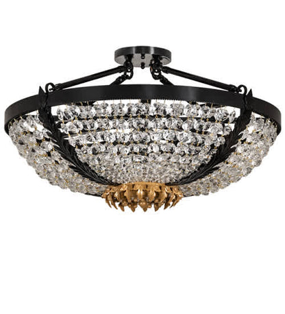 Chrisanne 3 Light 24" Wide Semi-Flush Bowl Ceiling Fixture