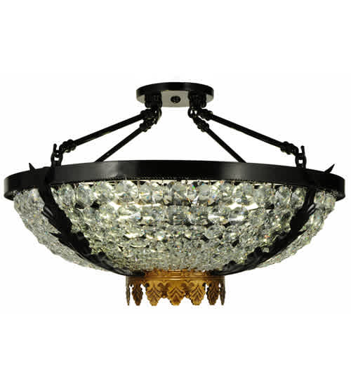Chrisanne 3 Light 24" Wide Semi-Flush Bowl Ceiling Fixture