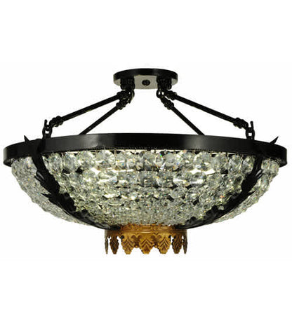 Chrisanne 3 Light 24" Wide Semi-Flush Bowl Ceiling Fixture