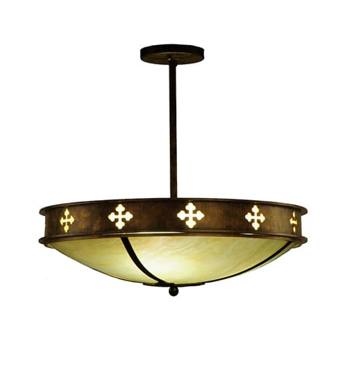 Byzantine 3 Light 20" Wide Semi-Flush Bowl Ceiling Fixture