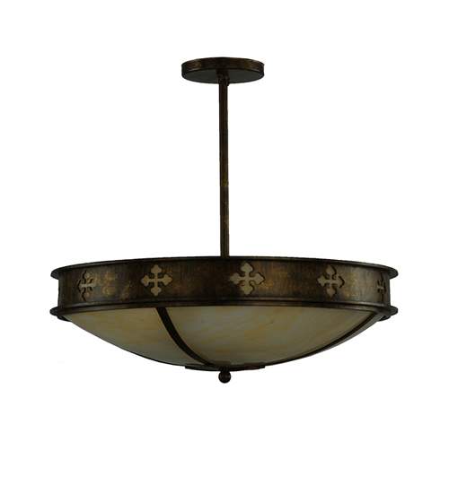 Byzantine 3 Light 20" Wide Semi-Flush Bowl Ceiling Fixture