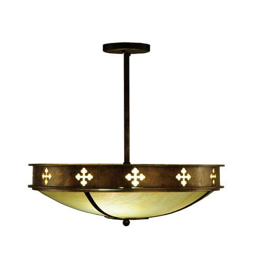 Byzantine 3 Light 20" Wide Semi-Flush Bowl Ceiling Fixture