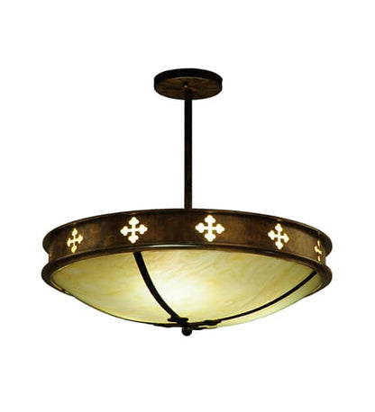 Byzantine 3 Light 20" Wide Semi-Flush Bowl Ceiling Fixture