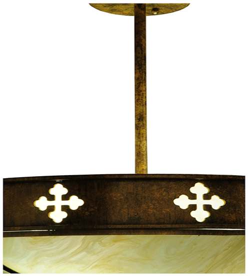 Byzantine 3 Light 20" Wide Semi-Flush Bowl Ceiling Fixture