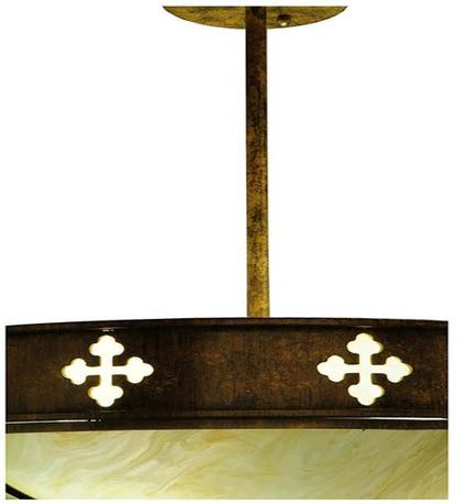Byzantine 3 Light 20" Wide Semi-Flush Bowl Ceiling Fixture