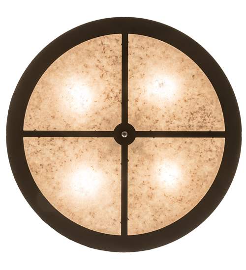 Mountain Pine 4 Light 36" Wide Semi-Flush Drum Ceiling Fixture - Timeless Bronze Finish