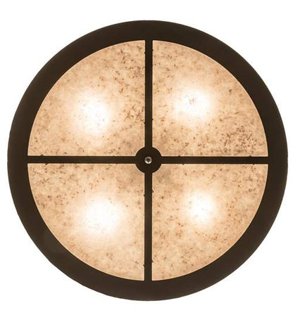 Mountain Pine 4 Light 36" Wide Semi-Flush Drum Ceiling Fixture - Timeless Bronze Finish