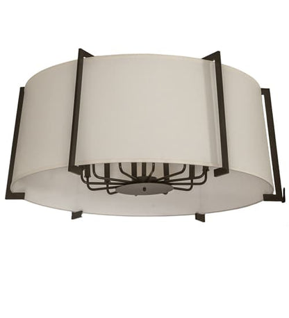 Cilindro Structure 12 Light 40" Wide Semi-Flush Drum Ceiling Fixture
