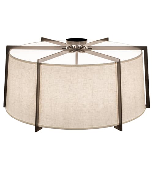 Cilindro Structure 12 Light 40" Wide Semi-Flush Drum Ceiling Fixture