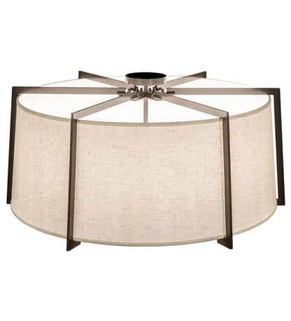 Cilindro Structure 12 Light 40" Wide Semi-Flush Drum Ceiling Fixture