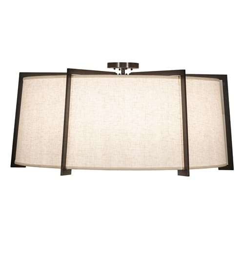 Cilindro Structure 12 Light 40" Wide Semi-Flush Drum Ceiling Fixture